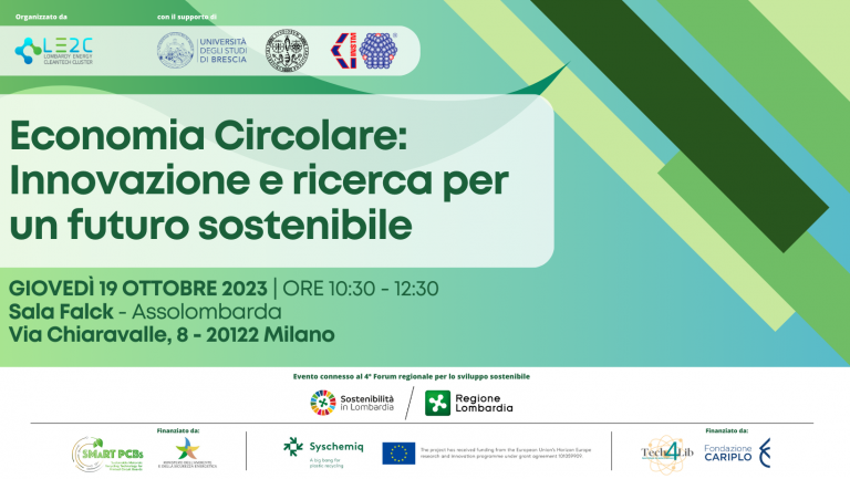 Evento - Economia Circolare: Innovazione e ricerca per un futuro sostenibile